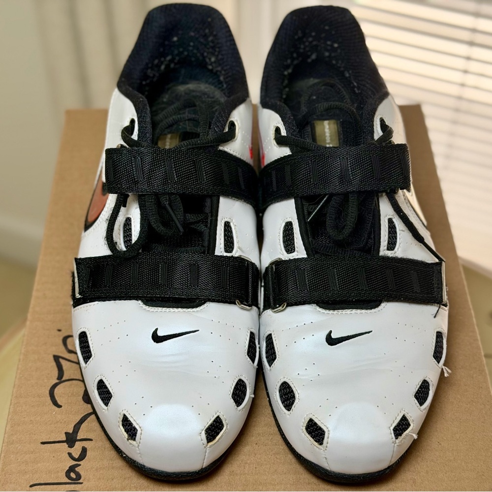 Nike Romaleos 2 Weightlifting Shoes White/Black/Red Weightlifting Shoes size13 - Picture 2 of 6